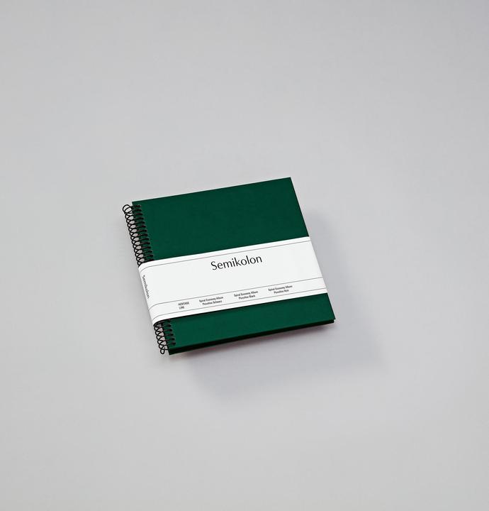 Image du produit Semikolon Album photo 17 x 17 cm vert foncé, 20 pages noires (9 x 13 cm, 10 x 15 cm)