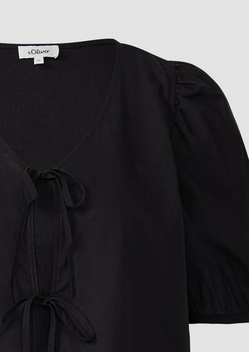 Immagine prodotto s.Oliver Bluse Baumwollbluse mit V-Ausschnitt und Puffärmeln (38)