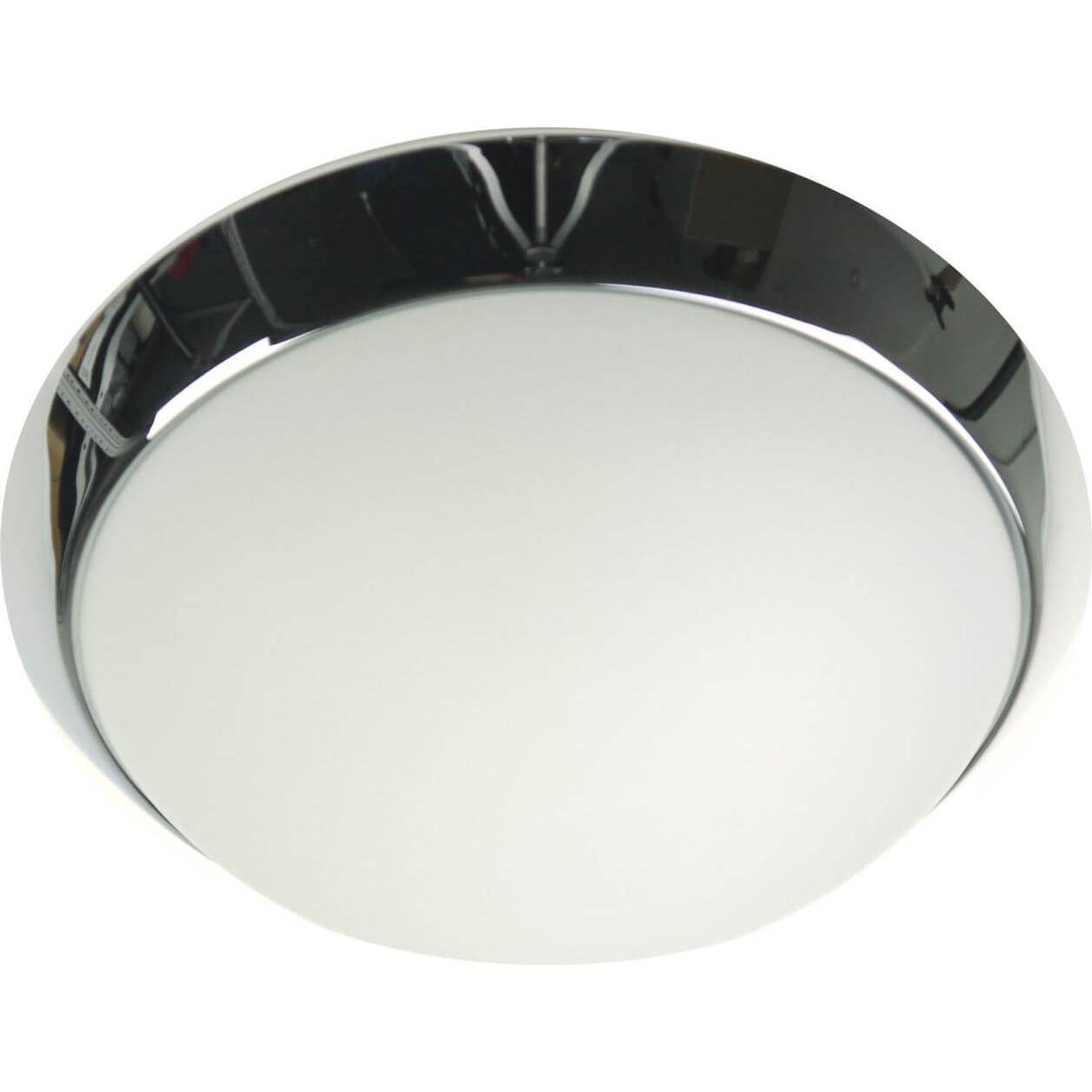 Niermann Stand By, Wandleuchte + Deckenleuchte, Niermann E27 Deckenleuchte Opal matt Glas, Chrom, 35cm, Made in Germany
