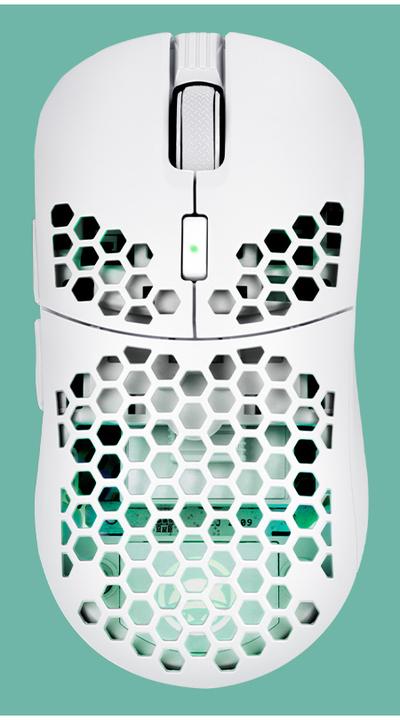 Actual product image Gamiac PX71 Mice - White - Pixart 3335, Wired & Wireless, 16000 DPI, 16,8M RGB effects (Cable, Wireless)