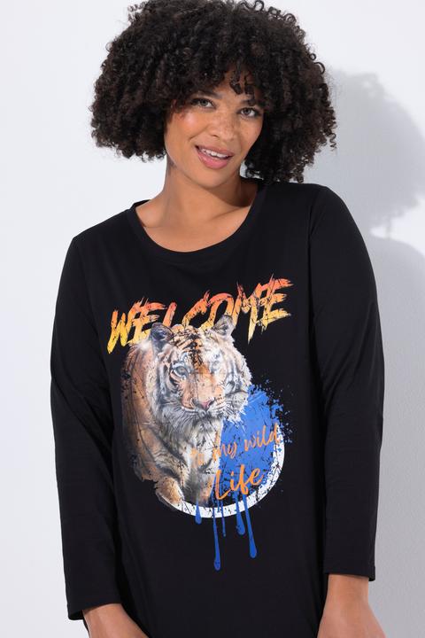 Immagine prodotto Angel of Style T-shirt dal taglio comodo con tigre e maniche lunghe (60)