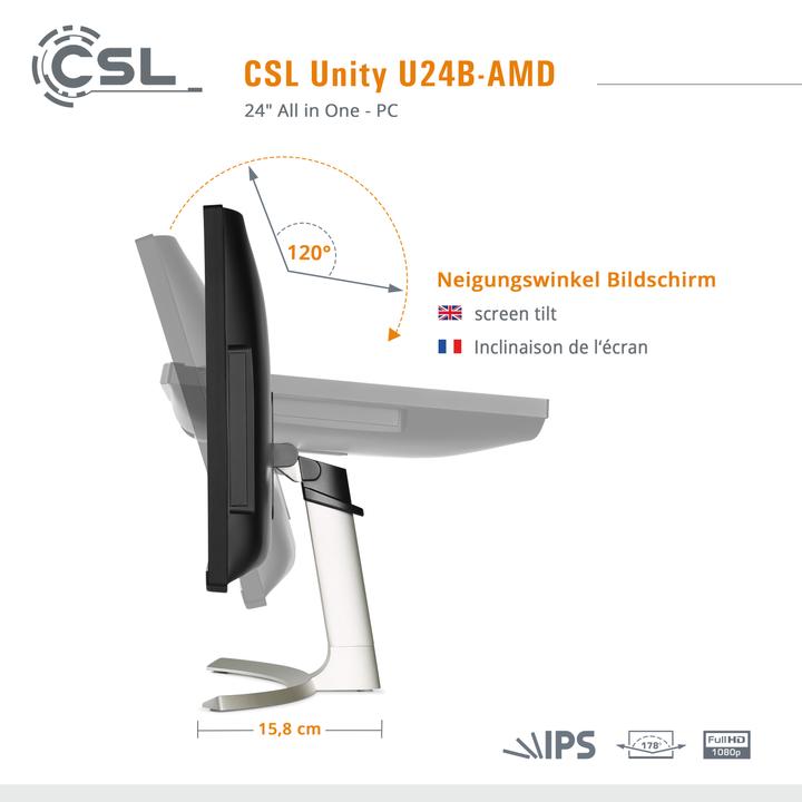 Produktbild CSL AIO Unity U24B-AMD (AMD Ryzen 7 5700G, 16 GB, 1000 GB, AMD Radeon Graphics)