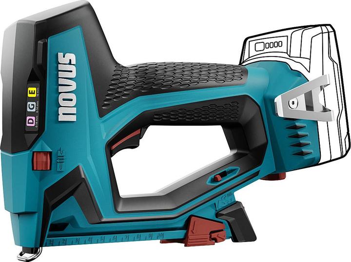 Productafbeelding Novus J-551 031-0365 Draadloos nietpistool Niet type 53F Nietlengte 6 - 14mm zonder accu, zonder oplader