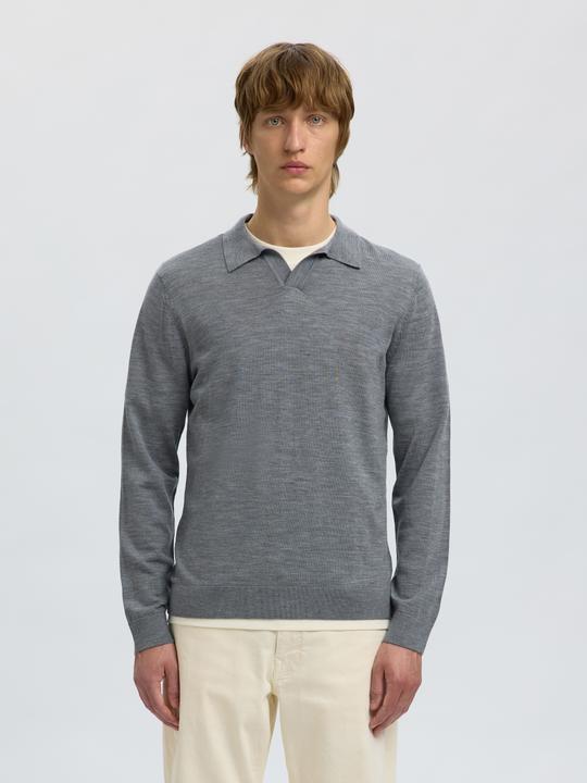 Actual product image Selected Homme 100% Merinowoll Polohemd aus Strick (S)