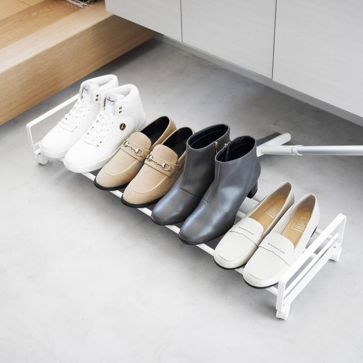 Actual product image Yamazaki Shoe rack with castors TOWER