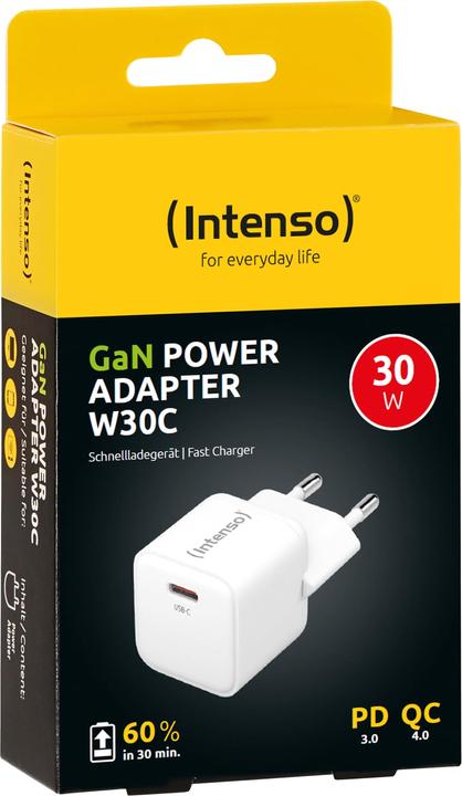 Produktbild Intenso 1x USB-C GAN Adapter weiss (30 W, 1 Port)