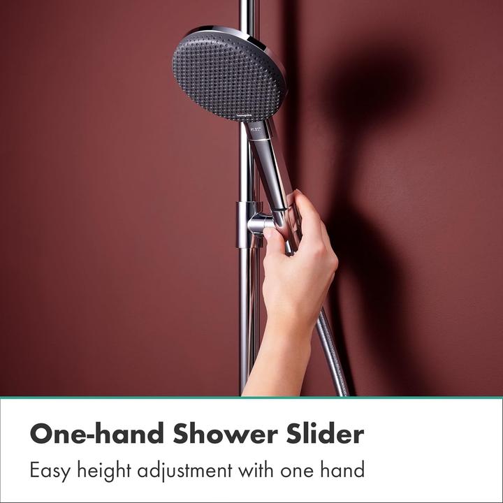 Produktbild hansgrohe Regendusche mit Thermostat, Handbrause und Gleitstangensystem