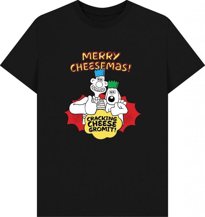 Produktbild Wallace and Gromit Merry Cheesemas TShirt (M)
