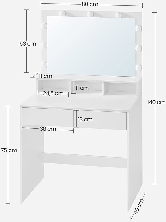 Immagine prodotto Vasagle Sarah (80 x 40 x 140 cm)