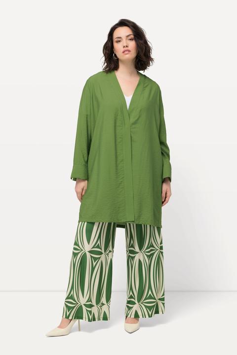 Image du produit Ulla Popken Veste à tissu texturé irrégulier, encolure en V et manches 7/8 (46, 48)