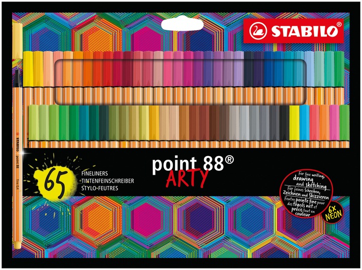 Produktbild STABILO point 88 Fineliner (Multicolor, 65 x)
