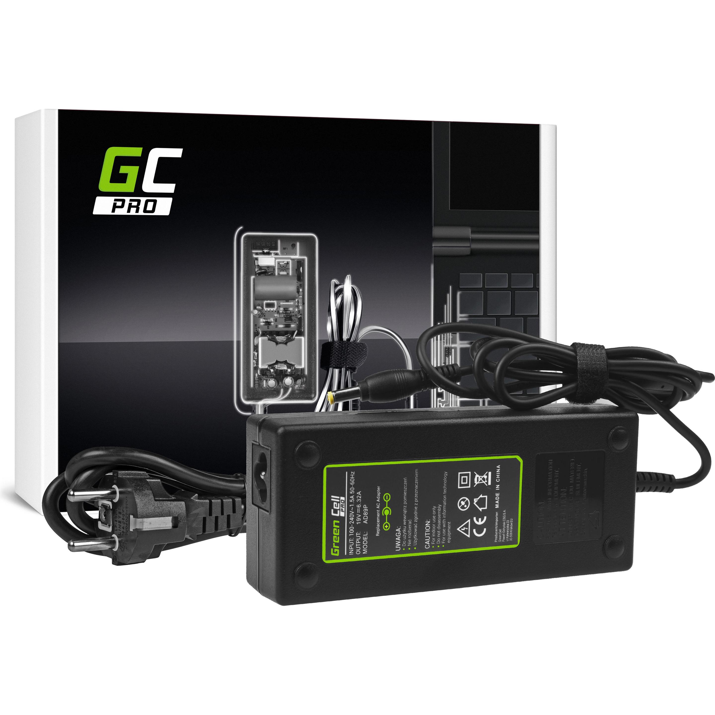 GreenCell Cell AD89P Netzteil & Spannungsumwandler Indoor (120 W), Notebook Netzteil, Schwarz