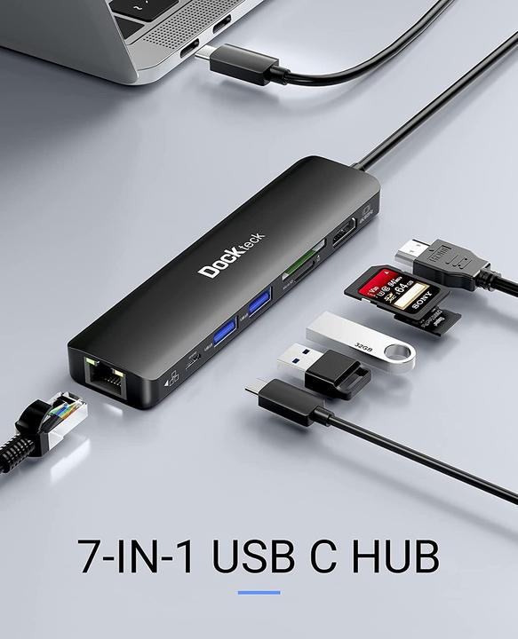 Produktbild Dockteck 7-in-1 (USB-C, 7 Ports)