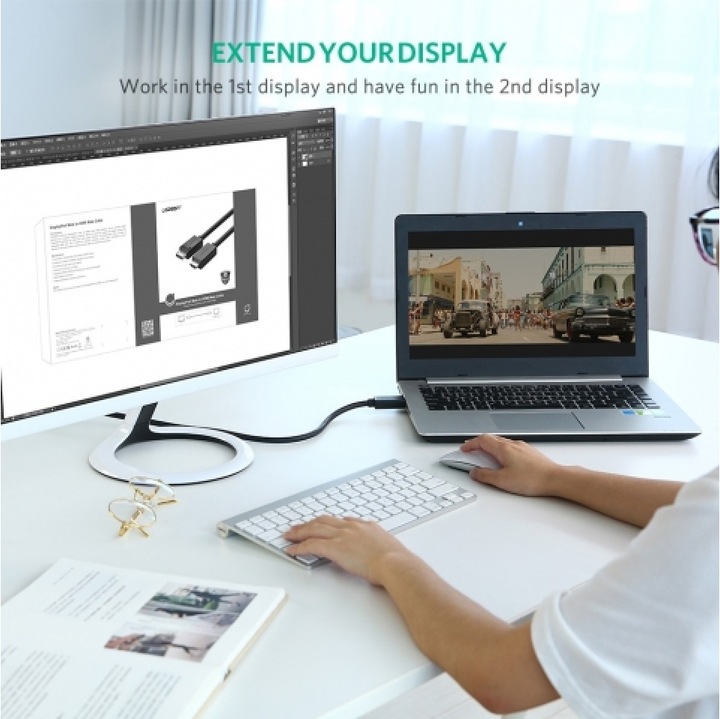 Image du produit Ugreen Display Port – HDMI (Typ A) (1.50 m, DisplayPort, HDMI)