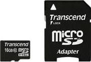 Produktbild Transcend microSDHC Card SDAdapter (16 GB, microSDHC, U1, UHS-I)