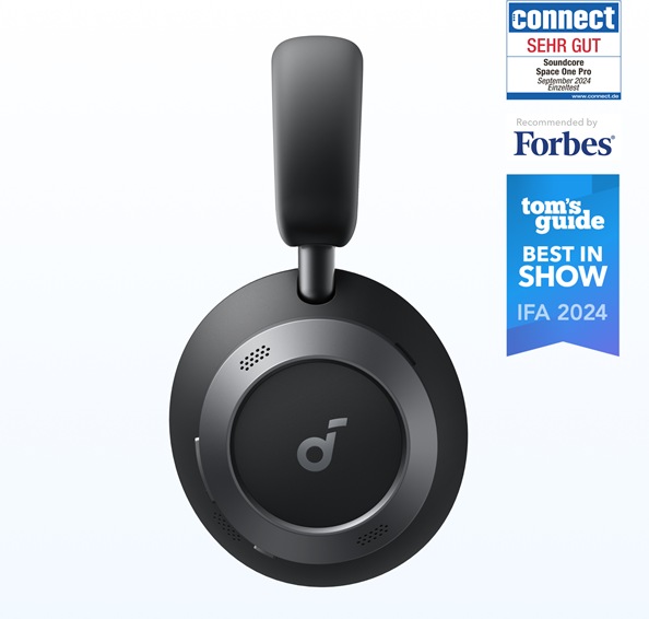 Image du produit Anker Soundcore Space One Pro + Case black (ANC, 60 h, Filaire)