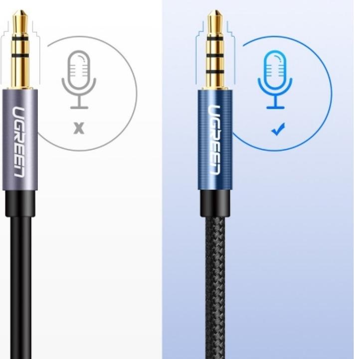 Productafbeelding Ugreen Audio AUX jack hoofdtelefoon verlengkabel 3-pin (2 m, 3,5 mm aansluiting (AUX))