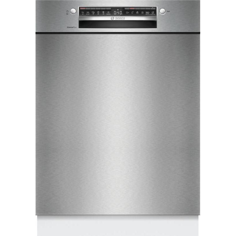 Bosch Hausgeräte Serie 4, Unterbau-Geschirrspüler, 60 cm, Gebürsteter Stahl, SMU4ETS08E, Geschirrspüler Einbau, Silber