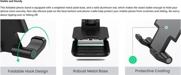 Actual product image Ugreen Multiangle Foldable Phone Stand