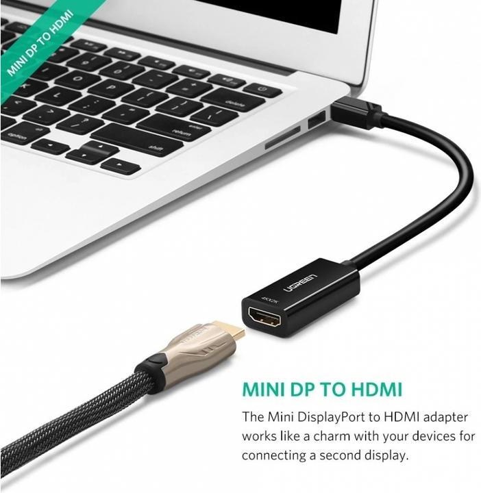 Immagine prodotto Ugreen Adattatore da Mini Display Port a HDMI 4K (Mini DP, HDMI, 25 cm)