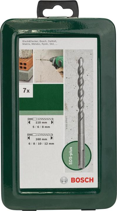 Produktbild Bosch Professional Zubehör Hammerbohrer-Set SDS plus, 7-teilig (5 - 12 Millimeter)