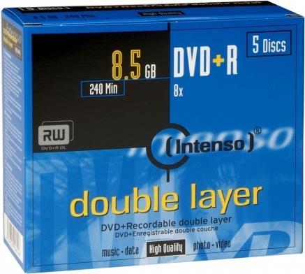 Productafbeelding Intenso DVD+R DL 8,5GB/240min (5 x)