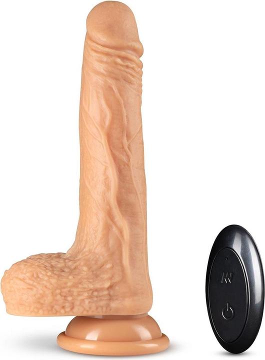 Actual product image Blush Silicone Dr Grey- 7 Inch Thrusting Rotating 10 Vibration Settings Dildo - Satin Smooth 1.5" R