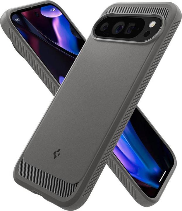 Actual product image Spigen Rugged Armor Case for Google Pixel 9 Pro XL Gray Marble (Google Pixel 9 Pro XL)