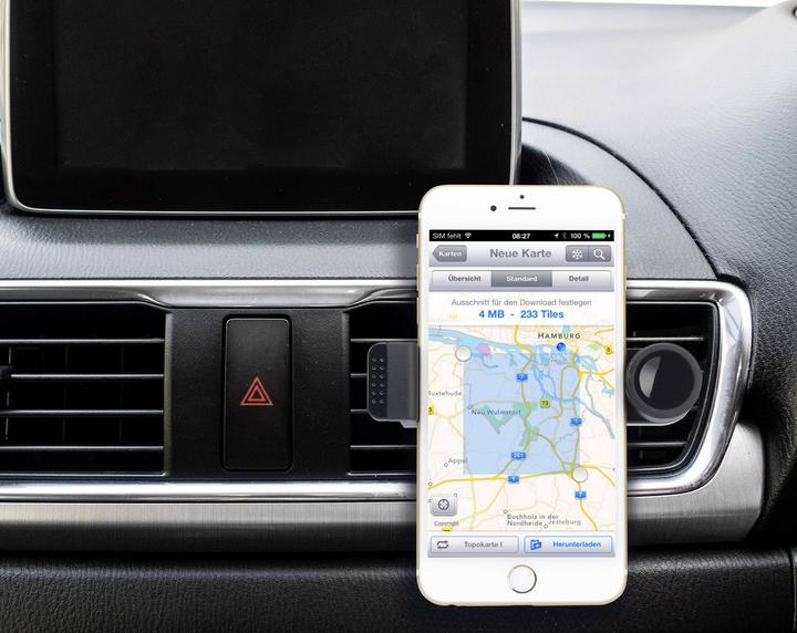 Actual product image Renkforce Basetech Car Smartphone Holder for Ventilation Grille