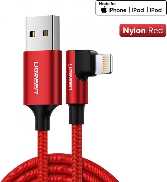 Actual product image Ugreen Lightning 90 degree design MFI (1 m, USB 2.0)