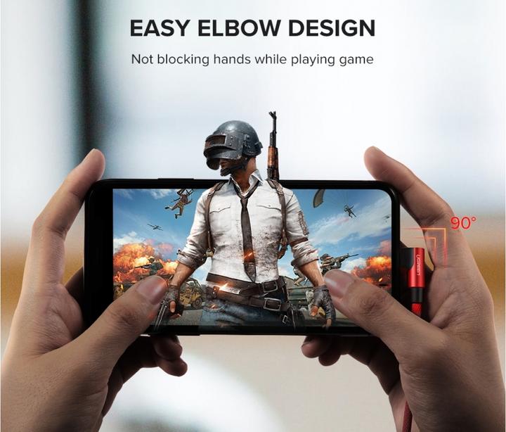 Actual product image Ugreen Lightning 90 degree design MFI (1 m, USB 2.0)