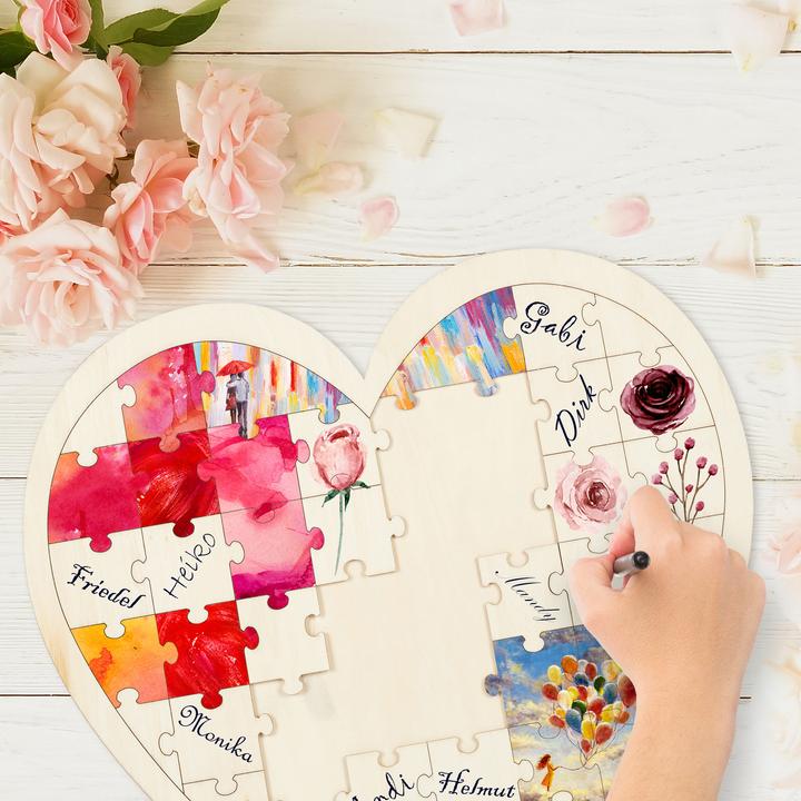 Image du produit Relaxdays Puzzle du coeur (49 pièces)