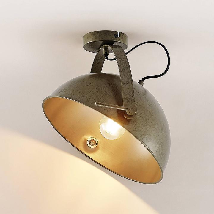 Produktbild Lindby Muriel, Deckenlampe, Halbkugel, dunkelgrau (E27)