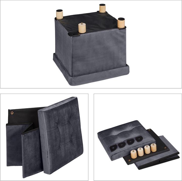 Produktbild Relaxdays Samthocker