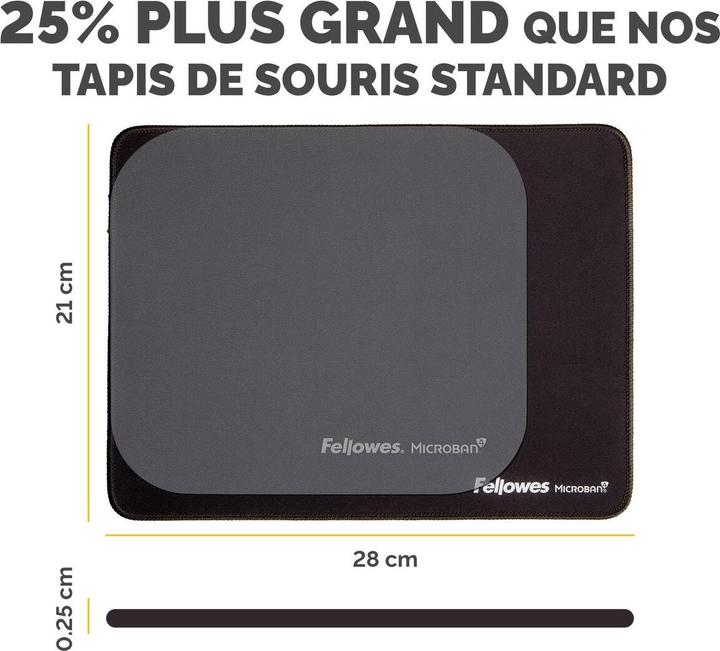 Produktbild Fellowes Mausmatte 32x27,5cm schwarz (XL)