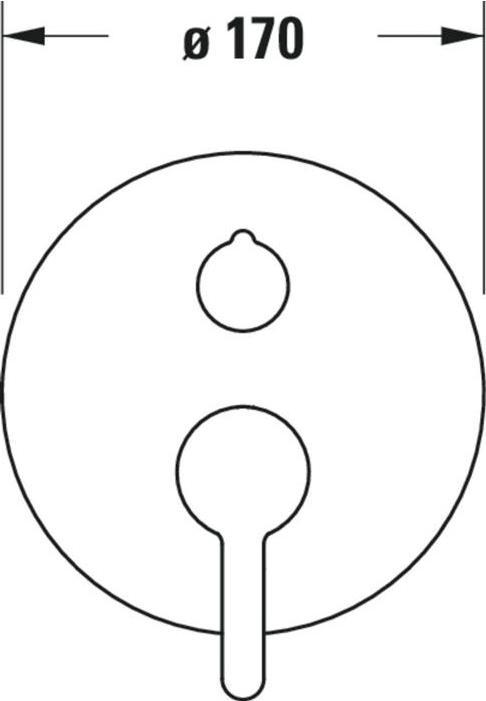 Produktbild Duravit Einhebel-Wannenmischer C.1 Unterputz, mit Umstellventil, rund chrom