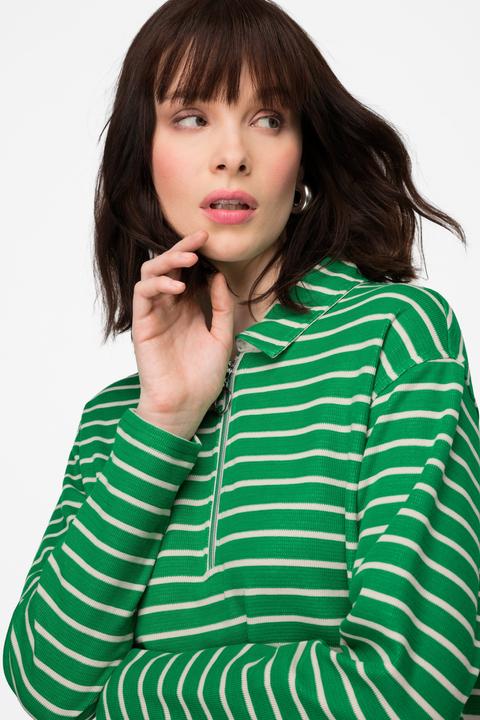 Produktbild Laurasøn Sweatshirt, Ringel, Polokragen, Langarm (M)