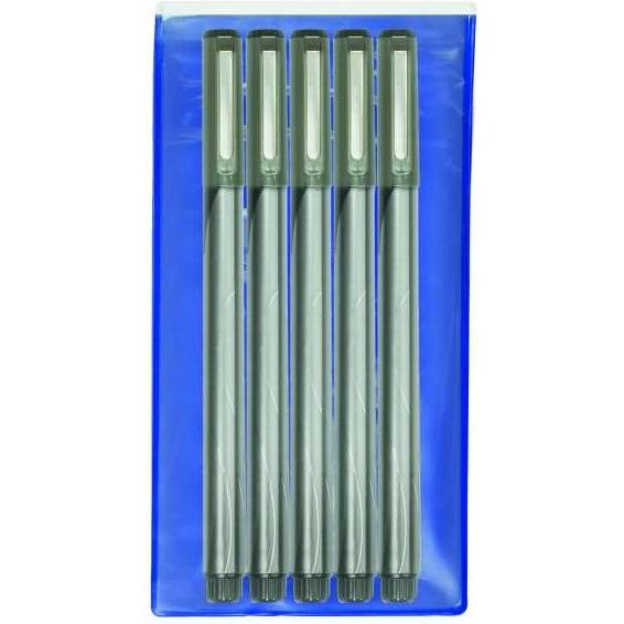 Ecobra, Schreibstifte, Pigmentliner 5-Set 0,05/0,1/0,3/0,5/0,7mm schwarz (Schwarz, 1 x)