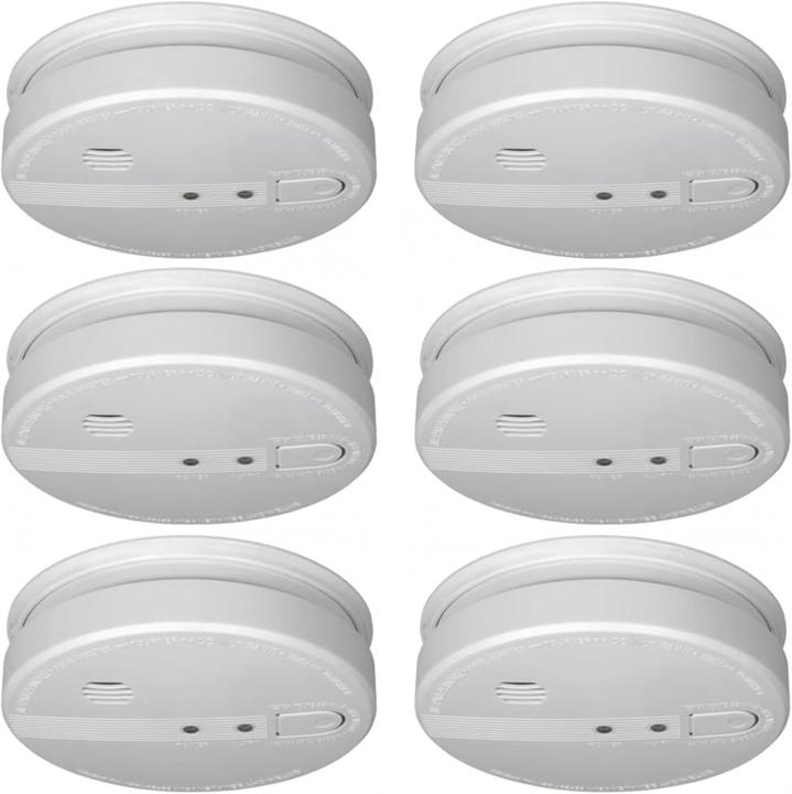 Actual product image Elro Smoke Detector with 5-Year Backup Battery, Optical Sensor, and Interconnect Capability