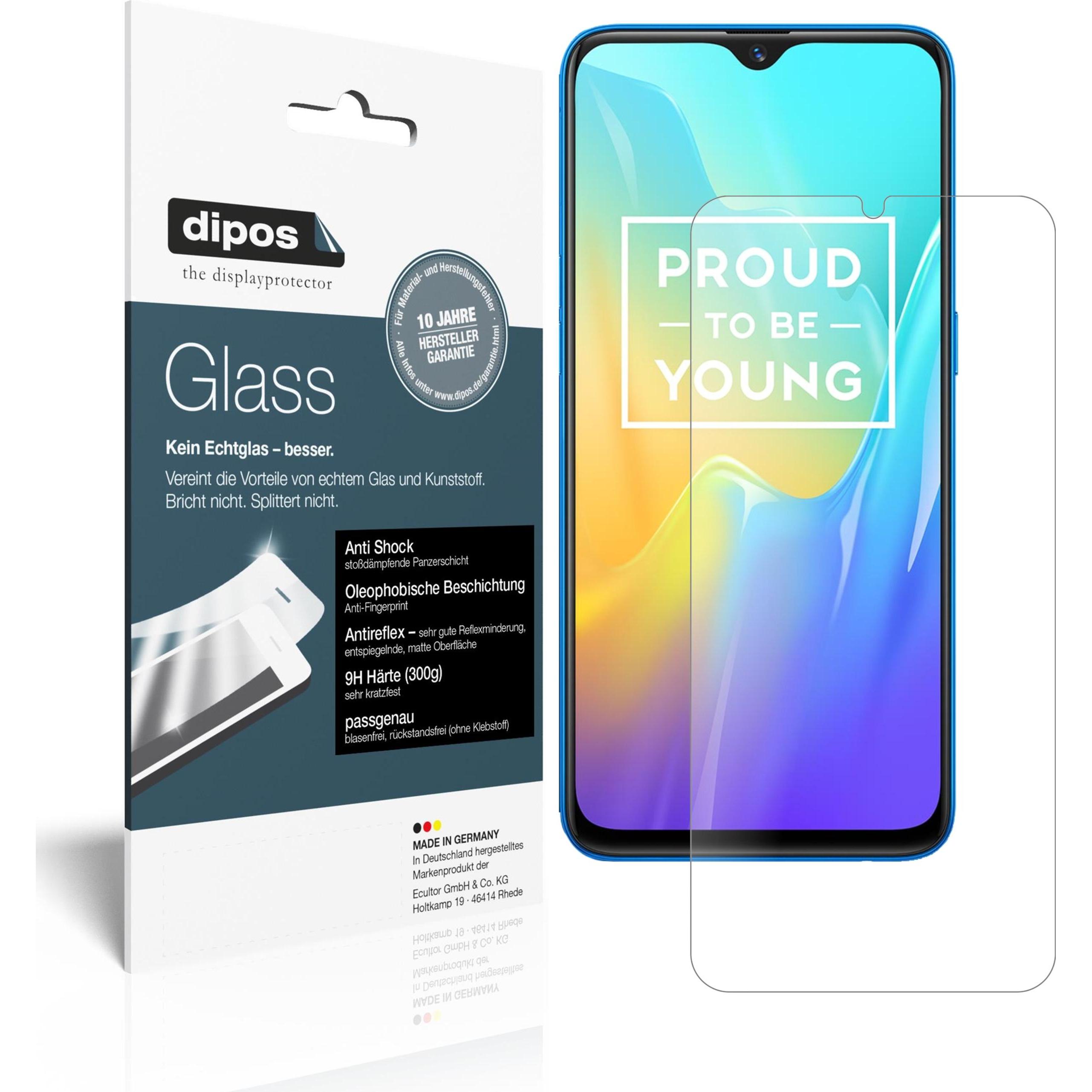 Dipos Displayschutz Anti-Shock (2 Stück, Realme U1), Smartphone Schutzfolie, Transparent