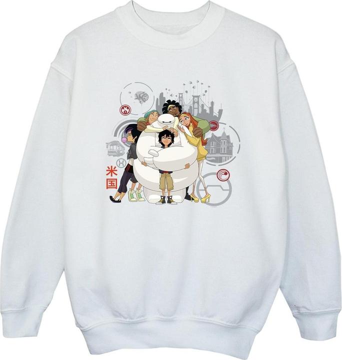 Actual product image Disney Girls Big Hero 6 Baymax Group Hug Sweatshirt (152, 158)