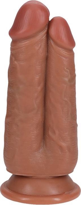 Produktbild RealRock Two in One Dildo 5/6 - 12,7/15,2 cm - Tan