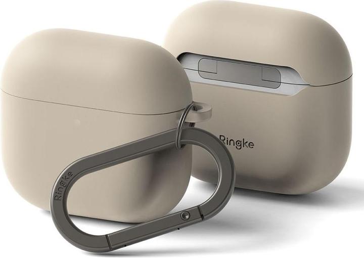 Actual product image Ringke Silicone Case for Apple AirPods 4 - Beige (Headphone sleeve)