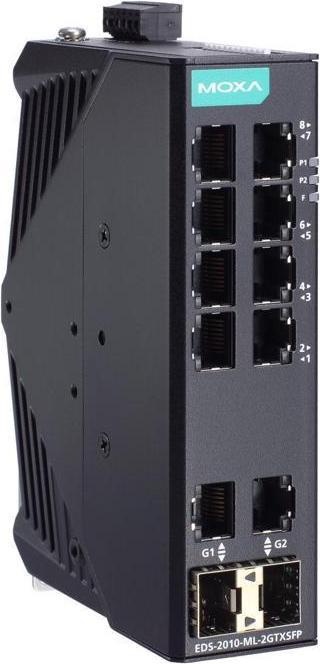 Immagine prodotto Moxa EDS-2010-ML-2GTXSFP-T - Switch Gigabit Ethernet non gestito con 8 porte 10100BaseT(X) (10 porte)