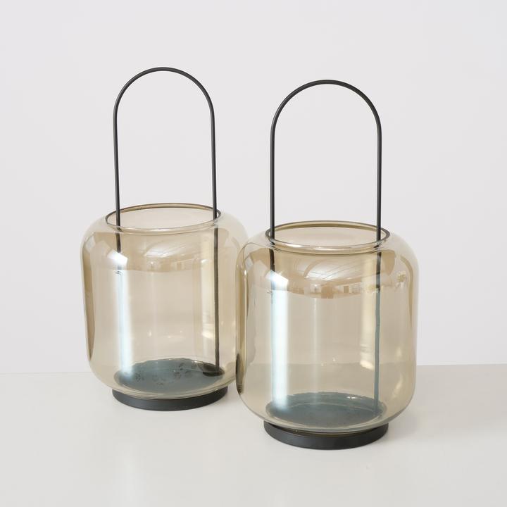 Produktbild Boltze Home Windlicht Meryse 17 x 35 cm, Anthrazit (17 x 35 cm, 1 x)