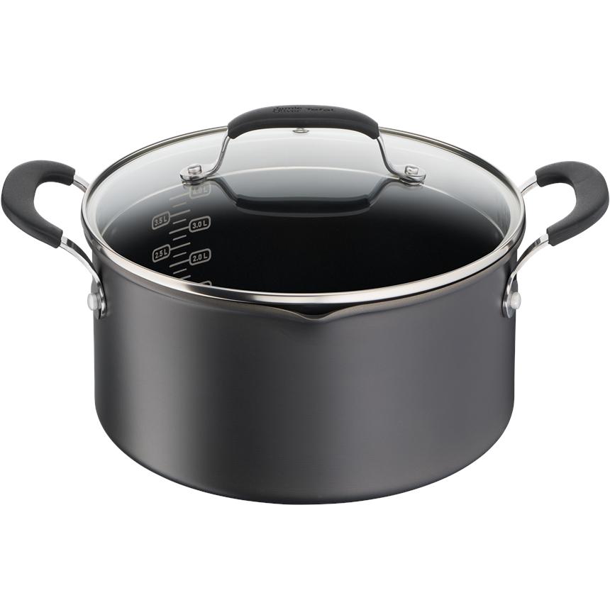 Tefal Jamie Oliver Quick & Easy HA Stewpot 24 cm/5,2 l. with Lid, Pfanne + Kochtopf, Grau