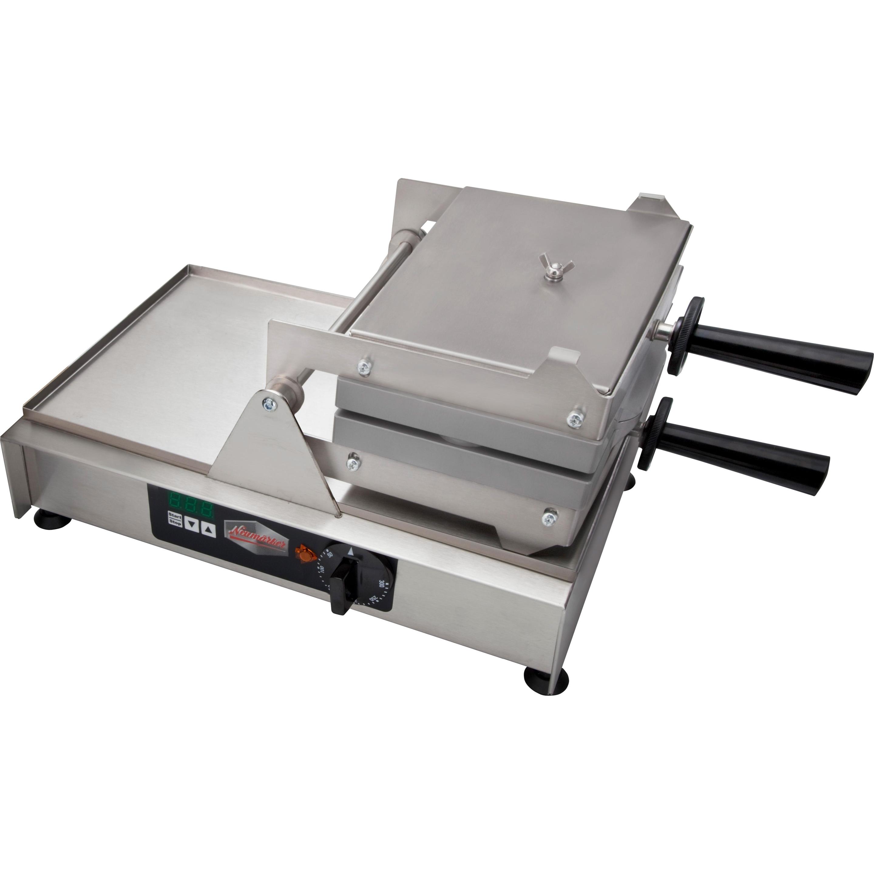 Neumärker SWiNG-Backsystem - schwenkbares Waffeleisen für auswechselbare Backplatten, Waffeleisen, Silber