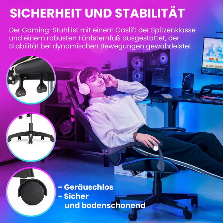 Actual product image Extralink Gaming chair | office swivel bucket black-white G-526