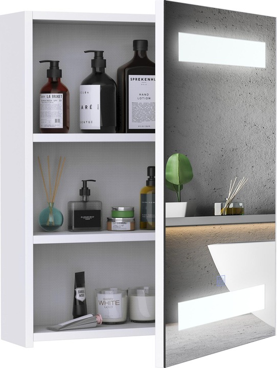 Actual product image Homcom LED mirror cabinet (60 x 50 x 15 cm)