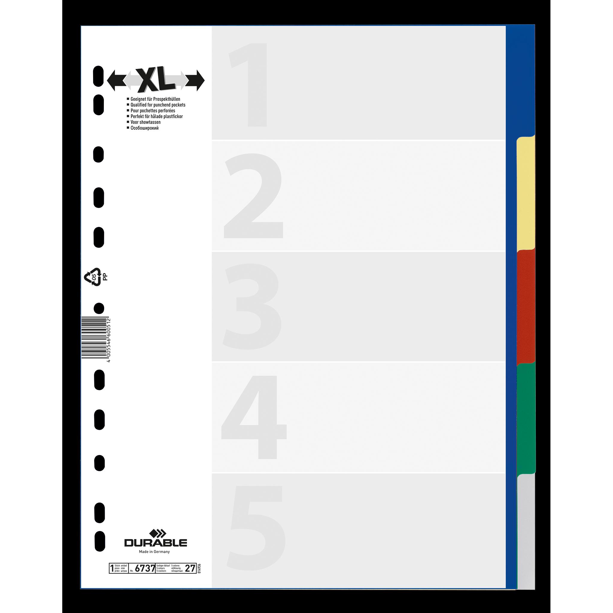 Durable, Ordner Zubehör, PP-Register, diverse Ausführungen, einzeln